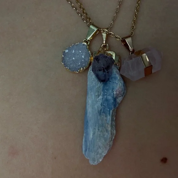 Blue Moon Aura- 1 Handmade Pendant - Picture 4 of 4
